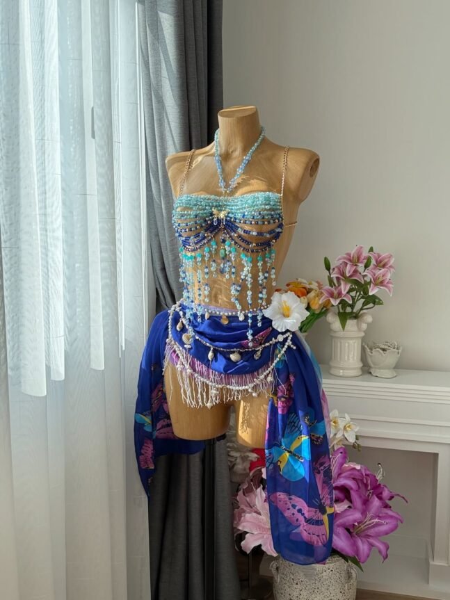 Conjunto Sereia Azul Celestial