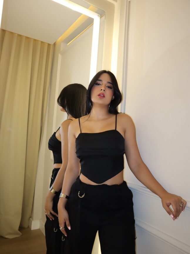 Cropped Corset Cris Preto